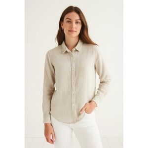 J. Crew Neutral Beige Button-Down Shirt